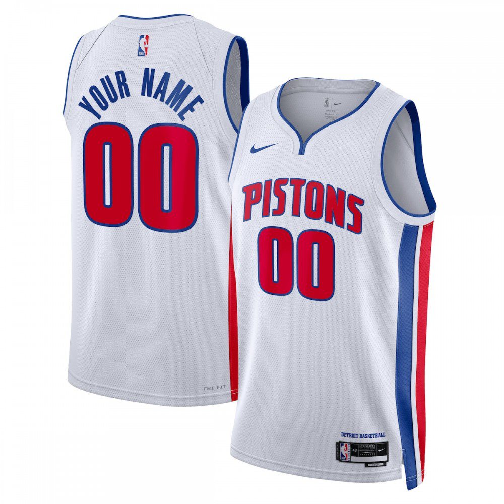 Detroit Pistons Unisex 2022/23 Swingman Custom Jersey White - Association Edition-Pro Kit Vault | Brand New 26/27 Sports Jerseys